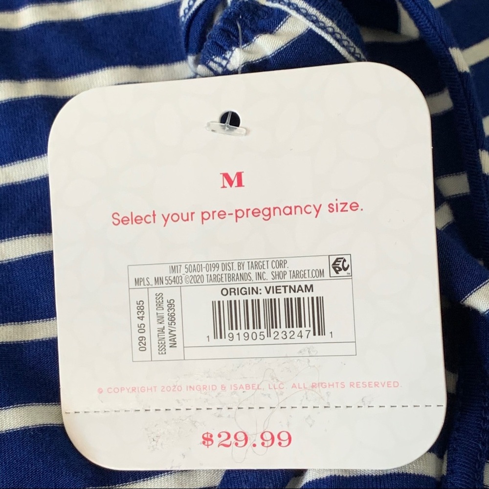 Isabel by Ingrid Striped Tank Maternity Dress Blue - Picture 11 of 13